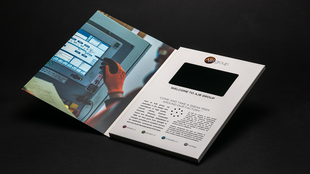 A5 portait Video Brochure with 4.3 inch screen