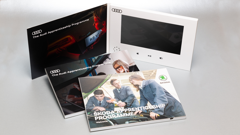 Welcome Pack - A5 portait Video Brochures with 7 inch screen and media buttons