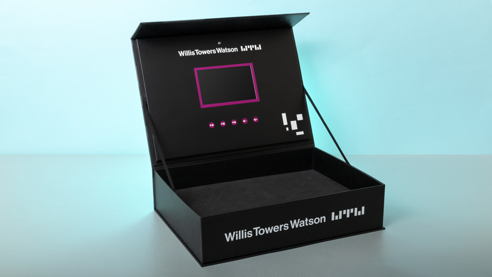 A4 sized Video Box with 5 inch screen, 5 media buttons & foam insert