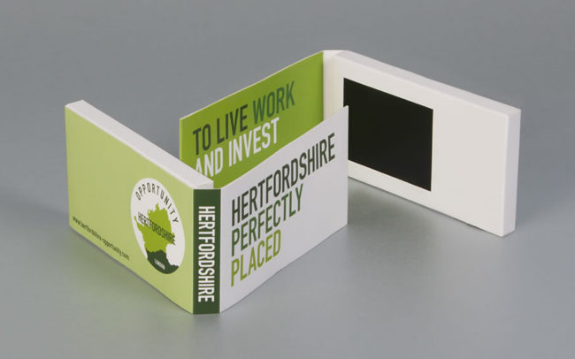 Business card video brochure with 2.4 inch screen